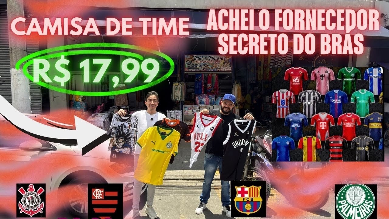 A MELHOR LOJA DE CAMISETA DE TIME DO BRÁS? 😱🔥 (NBA, Conjunto Infantil, Bonés e MUITO +)