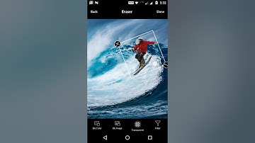 Erase background and superimpose using LightX Photo Editor for Android
