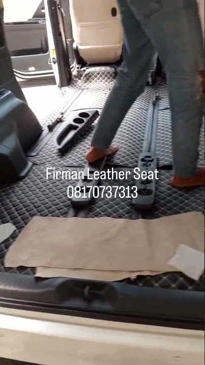 pemasangan karpet dasar & jok kulit toyota alphard vellfire 2012