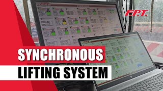 Synchronous lifting system - lifting and lowering 48 hydraulic cylinders heavy lifting PC controlled