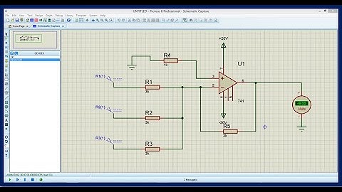 summing amplifier in proteus