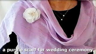 ♥結婚式にパープルストール＆コサージュ　a purple scarf for wedding ceremony