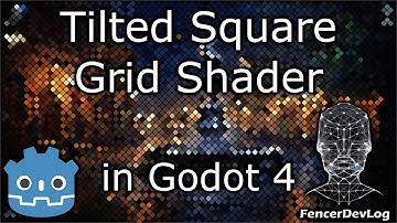 Godot 4: Tilted square grid shader (tutorial)