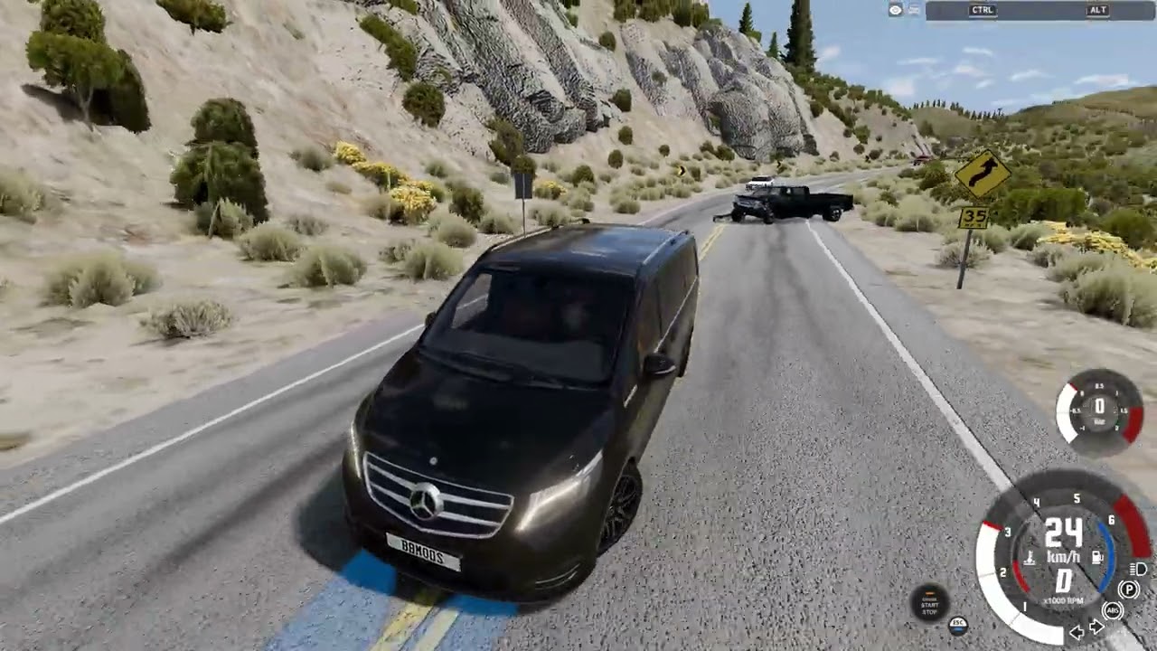 MERCEDES V CLASS  with a Steering Wheel | BeamNG.drive