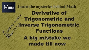 Derivative of Trigonometric and Inverse Trigonometric function  Proof| FSc Part 2 Math Ch 2 |Mexpert