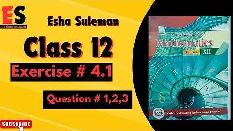 2nd year KPK Board Chapter 4 exercise 4.1 Question 1,2,3 detailed solutions