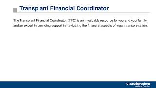 All Transplant - Finance @UTSWMed