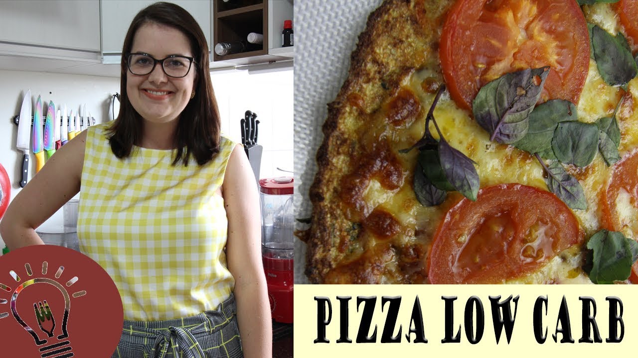 PIZZA COM MASSA DE COUVE-FLOR LOW CARB | Feita com apenas 2 ingredientes