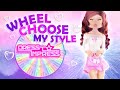 Letting a wheel choose my style in dress to impress roblox