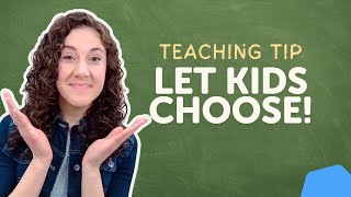 Motivate Students by Offering Choice