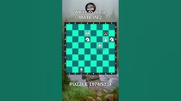 Chess puzzle series 🧩1974/5334 #chess #puzzle #learnchesstactics #magnuscarlsen #polgar #chessbooks