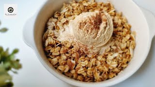 5 Minute Apple Crumble | Easy Apple Crisp Recipe in a Microwave for Valentine's Day