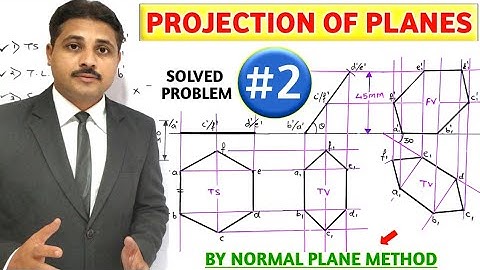 PROJECTION OF PLANES SOLVED PROBLEM 2 IN HINDI IN ENGINEERING DRAWING @TIKLESACADEMYOFMATHS