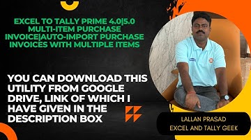 How to Import Purchase Invoice with Multiple Items from Excel to Tally Prime 4.0|5.0|With Bulk Items