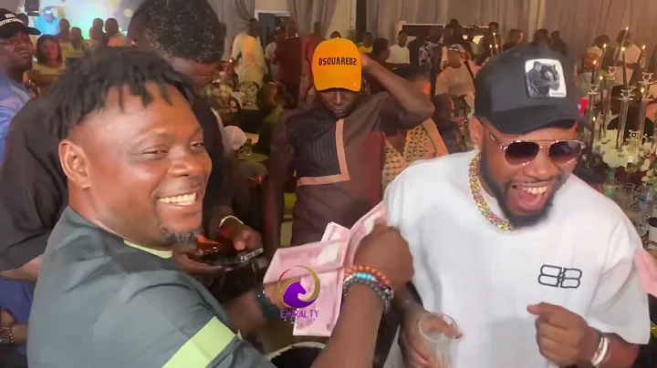 NIYI JOHNSON AND KUNLE AFOD SPRAY TATA EMEKA AT HIS SURPRISE BIRTHDAY PARTY IN LAGOS