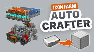 Minecraft Iron Farm Auto Crafter + Shulker Loader Tutorial | Max Storage &amp; Efficiency