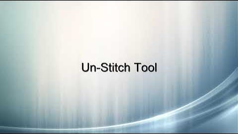 How To Use Un Stitch Tool In Stitchmax. (0010)