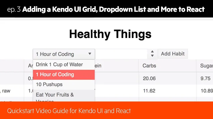 Adding a Kendo UI Grid, Dropdown List and More to React (3/6)