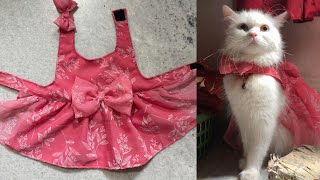 Cat Dress Making at Home | Cat Dress Cutting & Stitching Easy Method