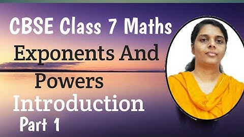 Exponents And Powers/ Introduction/CBSE Class 7 Maths Chapter 13 In Malayalam