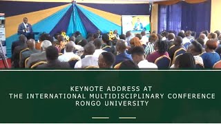 My speech during the official opening of AI conference at Rongo University