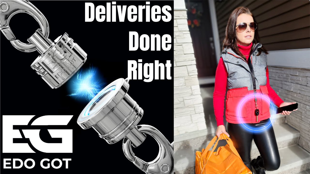 The Top Magnetic Quick Release Keychain lanyard and Carabiner for your keys for Delivery drivers