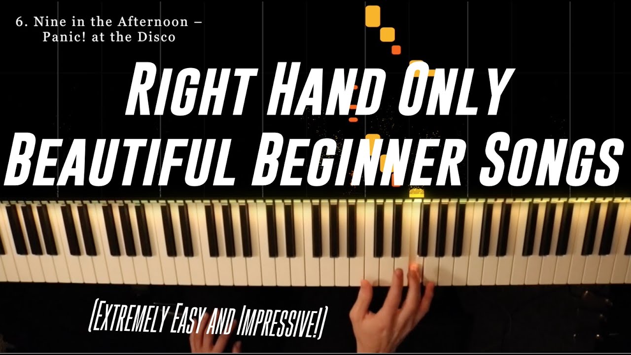 Play Easy Piano Songs with just One Hand: Beginner Piano Book