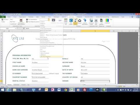 Automator Excel Forms