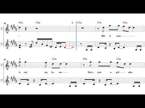 Billie Jean빌리진 - Bb Tenor/Soprano Sax Sheet Music