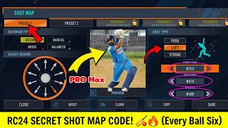 Real Cricket 24: Best Batting Shot Map Code + Perfect Timing Trick! 🏏🔥