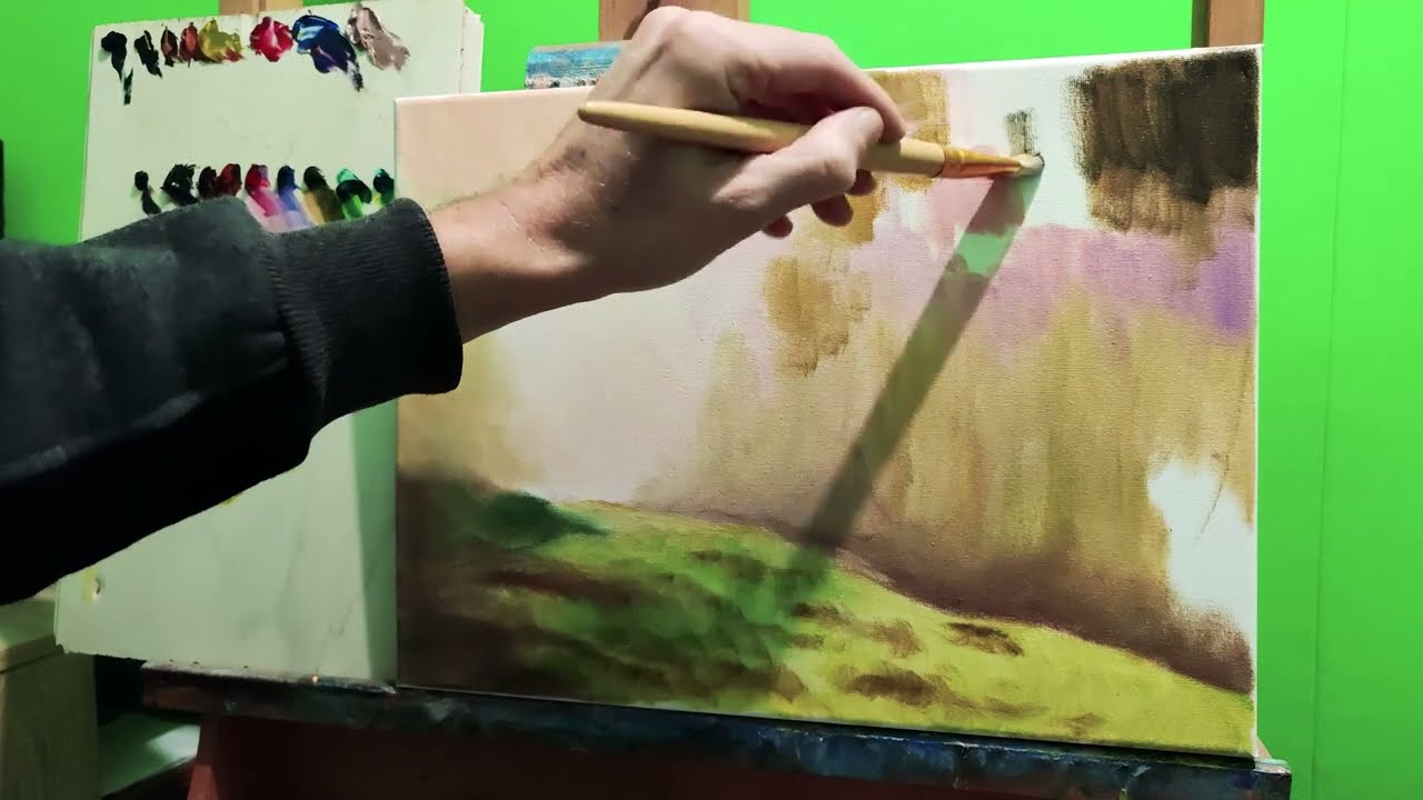 Солнечный лес с лучами солнца|простой способ рисовать лучи солнца # ...