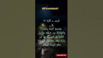 سورة الرعد الآية 12 و13