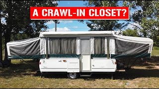 Pop-up camper storage - how we organize our camper - Camp It Club