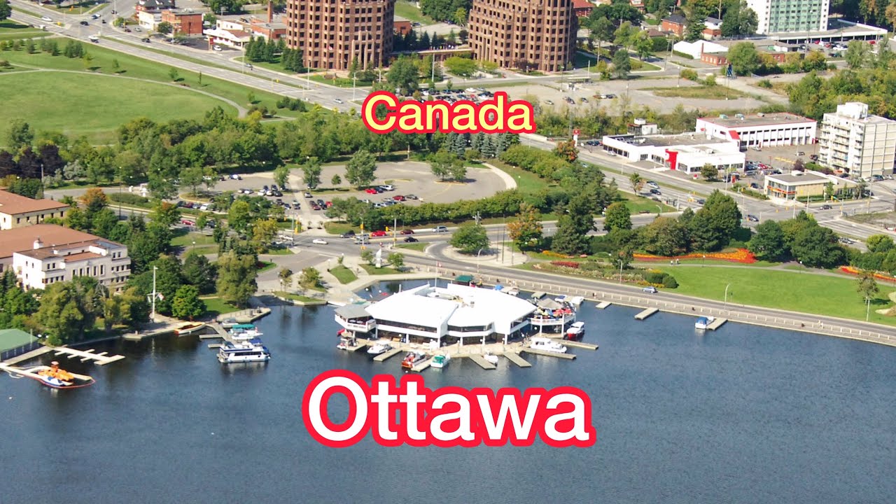 Scenic Drive -From Downtown Ottawa Canada to Dow's Lake & Dominion Arboretum Along The Rideau Canal