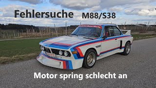 BMW 3,0 CSi Gruppe 5 'Batmobil' E9. Immer Probleme mit Motorstart. Kleine Ursache, große Wirkung.