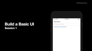 Dev SwiftUI Apps - 1. Build a Basic UI