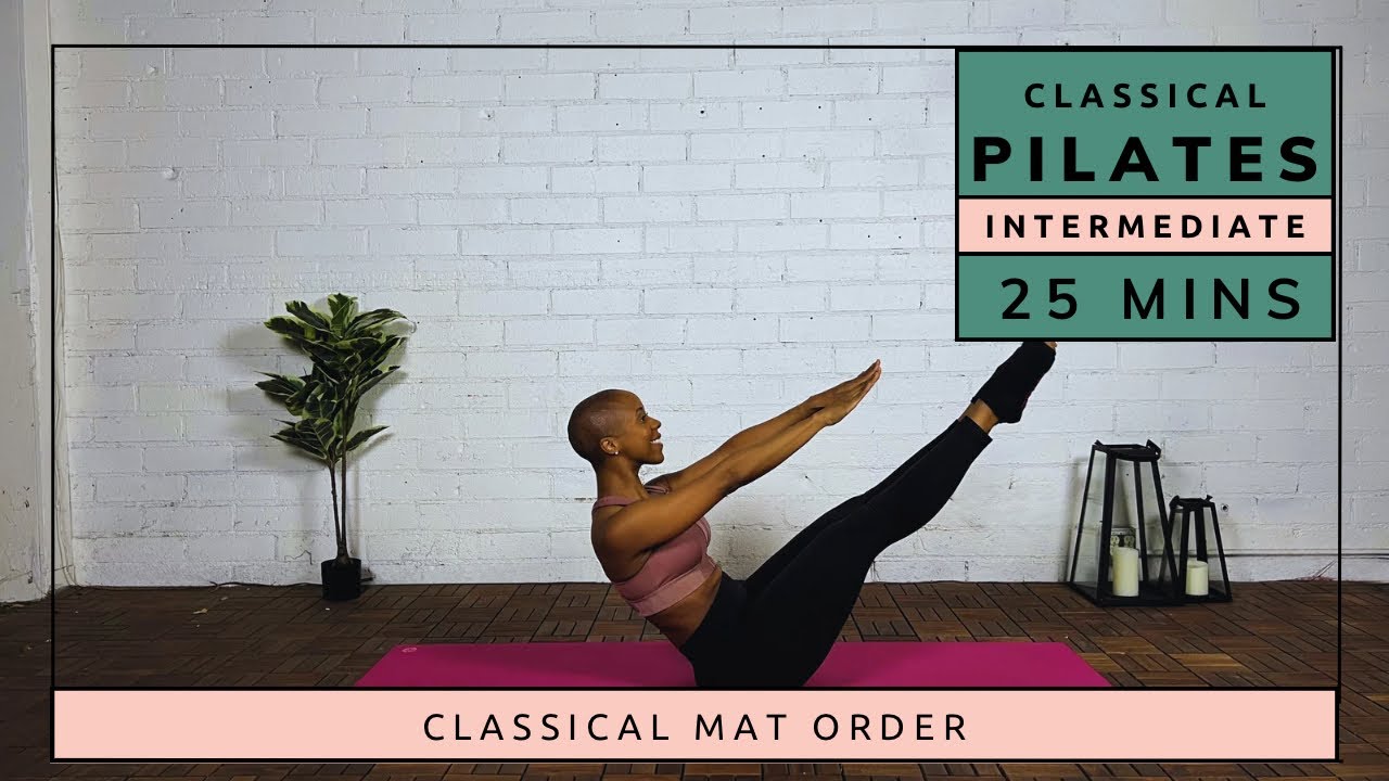 Intermediate Classical Mat Pilates, 25 Min Pilates Workout