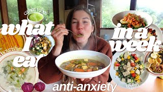 Anti-anxiety Meals | What I Eat In A Week ( Cabin Vibes )🌳✨