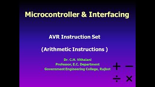 AVR Microcontroller Instruction Set (Arithmetic Instructions)