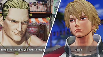 The King of Fighters XV - Geese Howard Vs Rock Howard Story Mode Cutscene [4K]