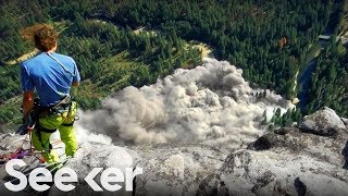 Why Do Rocks the Size of Cars Suddenly Break From Cliffs?