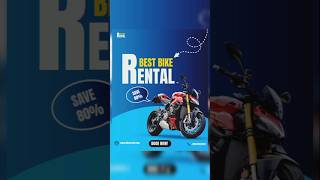 Tried adobe express for the first time to design a social media post for bike rental service #shorts