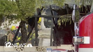 Child rescued from mobile home fire