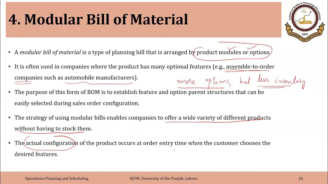02_03_P51 Modular Bill of Material BOM Part 1 YouTube