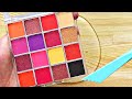 Slime Coloring with Makeup! Mixing Eyeshadow Palette Into Clear Slime! Satisfying Slime Video #2