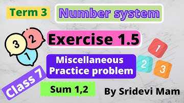 7th maths tamil Term 3 Chapter 1 number system exercise 1.5 sum 1,2 tn samacheer  3rd term