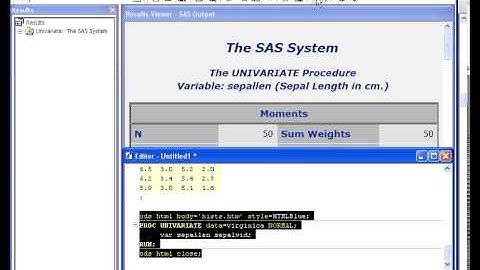 PROC UNIVARIATE Testing Normality (SAS Tutorial)