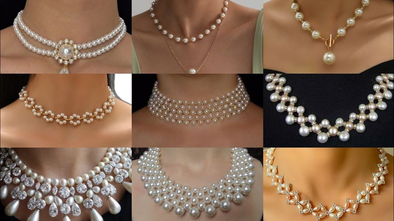 Pearl Necklaces💎/Latest Necklace Models 🌼