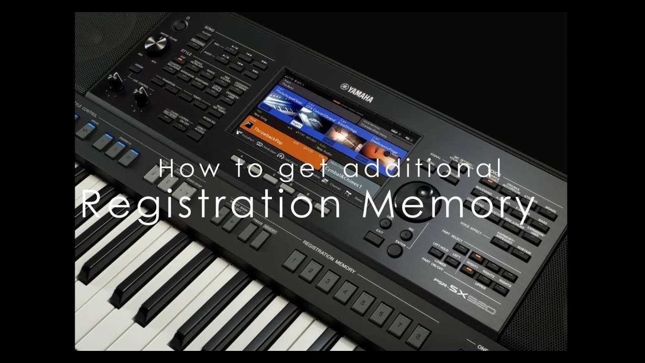 How to get additional Registration Memory in Yamaha PSR Keyboards | In Sinhala