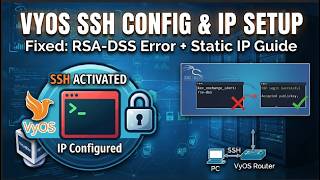 VyOS IP Configuration & SSH Setup Guide | Fixing RSA-DSS Error